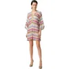 Missoni Short Cover-up Caftan In Lamé Viscose Lace