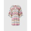 Missoni Multicolored Crochet V-neck Cover-up In Multicoloured