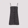Missoni Spaghetti Strap Plaid Dress Featuring Buttons In Black