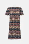 Missoni Short Dress With Half Sleeves In Embroidered Lace In Multi