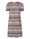 Missoni Short Dress With Half Sleeves In Embroidered Lace In Multi