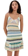 Missoni Women's Rayon Blend Dresses | Size It 44 | Ds25sg3ubr0133s507h In Multi Blue/brown/yellow