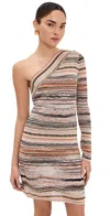 Shop Missoni Short Dress Multi Gold/orange/pink/white
