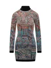Missoni Jacquard Mini Dress In Multicolor
