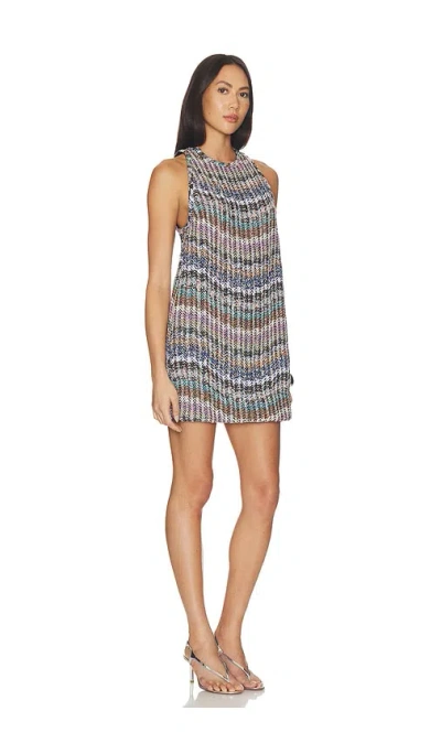 Missoni Short Dress In Multicolor Blue  White & Pink