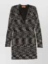 Missoni Geometric-pattern V-neck Dress In Black