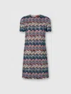 Missoni Short Dress With Half Sleeves In Embroidered Lace In Multi