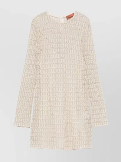 Missoni Short Dress With Long Sleeves And Unique Construction
