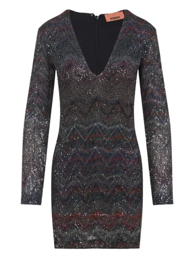 MISSONI MISSONI SHORT DRESS WITH SEQUINS