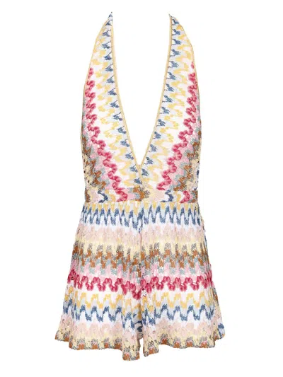 Missoni Zigzag-woven Playsuit In Multicolor