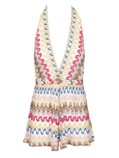Missoni Zigzag-woven Playsuit In Multicolor