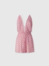 Missoni Short Jumpsuit In Lace With Open Back In Red