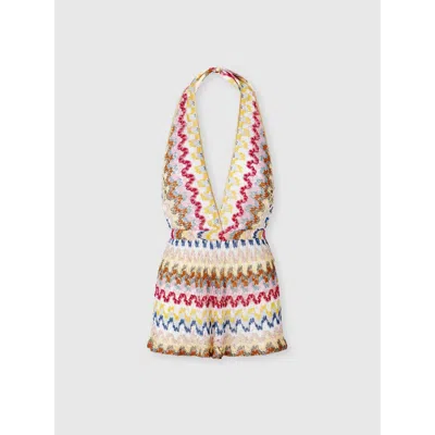 Missoni Zigzag-woven Playsuit In Multicolor