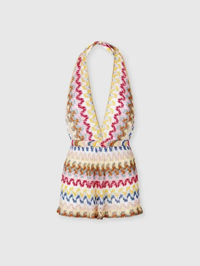 Missoni Zigzag-woven Playsuit In Multicolor