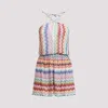 Missoni Mare Metallic Crochet-knit Halterneck Playsuit In Multi