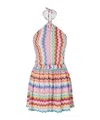 Missoni Short Jumpsuit In Lamé Viscose With Pixel-effect Zigzag Pattern In Multi