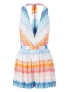 Missoni Zigzag Halterneck Romper In Multicolour