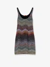 Missoni Zigzag Metallic Sequin Caperdoni Knit Minidress In Multi