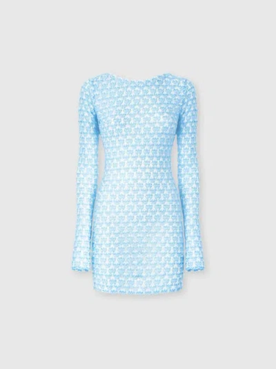 MISSONI MISSONI SHORT LACE LONG SLEEVE COVER-UP