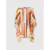 Missoni Short Printed Silk Kaftan With Wide Sleeves