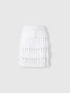 Missoni Kurze Volantrock Mit Geometrischem Muster In White