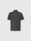 Missoni Short Sleeve Cotton Polo With Zigzag Pattern In Gray