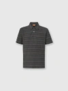Missoni Short Sleeve Cotton Polo With Zigzag Pattern In Gray