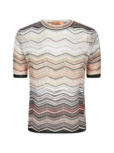 Missoni Short-sleeve Crew-neck T-shirt In Multi