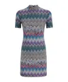 Missoni Women Zig Zag Motif Wool Mini Dress In Black