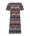 Missoni Multicolor Zigzag Pattern Mini Dress In Multi