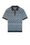 Missoni Men's Bowling Shirt | Size 52 | Us25sj05 Color Bw00w0s01fs In Black & White