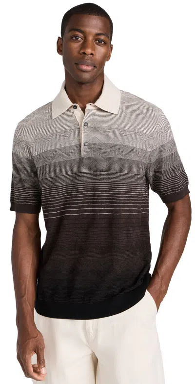 Missoni Short Sleeve Polo Brown Tones