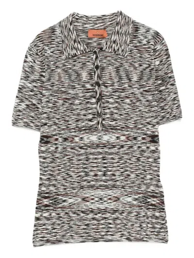 Missoni Short Sleeve Polo In Multi