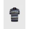 Missoni Short Sleeve Polo With Buttons And Striped Zigzag Pattern In Multi