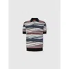 Missoni Short Sleeve Polo With Buttons And Striped Zigzag Pattern In Multi