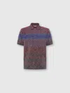Missoni Short Sleeve Polo With Flame Knit In Multi