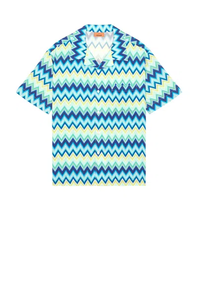 Missoni Short Sleeve Shirt In Blue