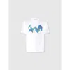 Missoni Short Sleeve T-shirt With Flame Zigzag Insert And Logo In White