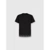 Missoni Short Sleeve T-shirt With Irregular Zigzag Insert In Black