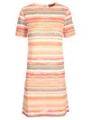 Missoni Metallic Chevron Short-sleeve Mini Dress In Multicolor