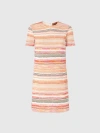Missoni Metallic Chevron Short-sleeve Mini Dress In Multicoloured