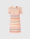 Missoni Metallic Chevron Short-sleeve Mini Dress In Multicoloured