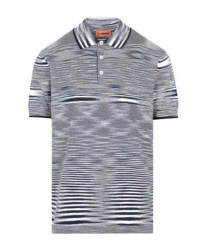 Missoni Short-sleeved Polo Shirt In Gray