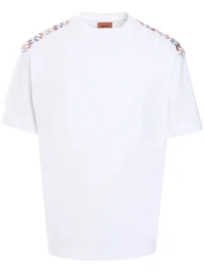 Missoni Zigzag Chevron Crew Neck T-shirt In White
