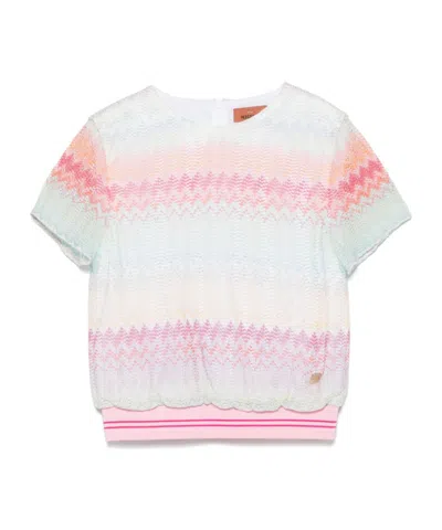 Missoni Babies' Short-sleeved T-shirt In White
