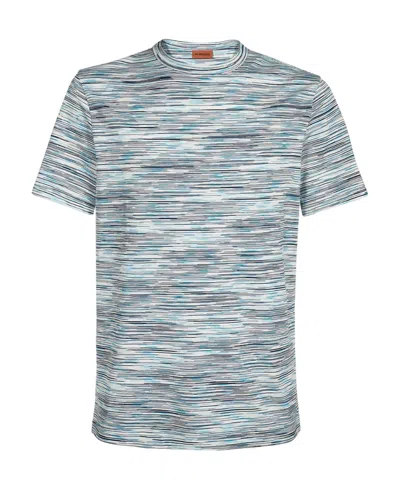 Missoni Short-sleeved T-shirt With Round Neck In Gray