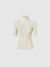 Missoni Metallic Knitted Top In White & Gold