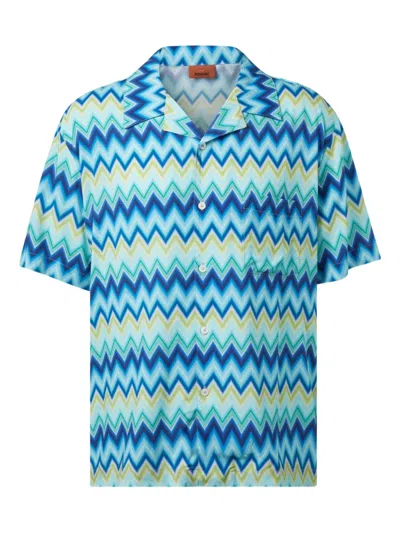Missoni Short-sleeves Shirt In Blue