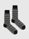 Missoni Short Socks In Cotton Blend With Zig-zag Pattern.