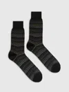 Missoni Short Socks In Pure Cotton With Zig-zag Pattern.